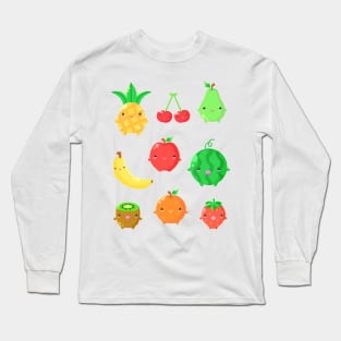 Cute Fruit Friends Long Sleeve T-Shirt